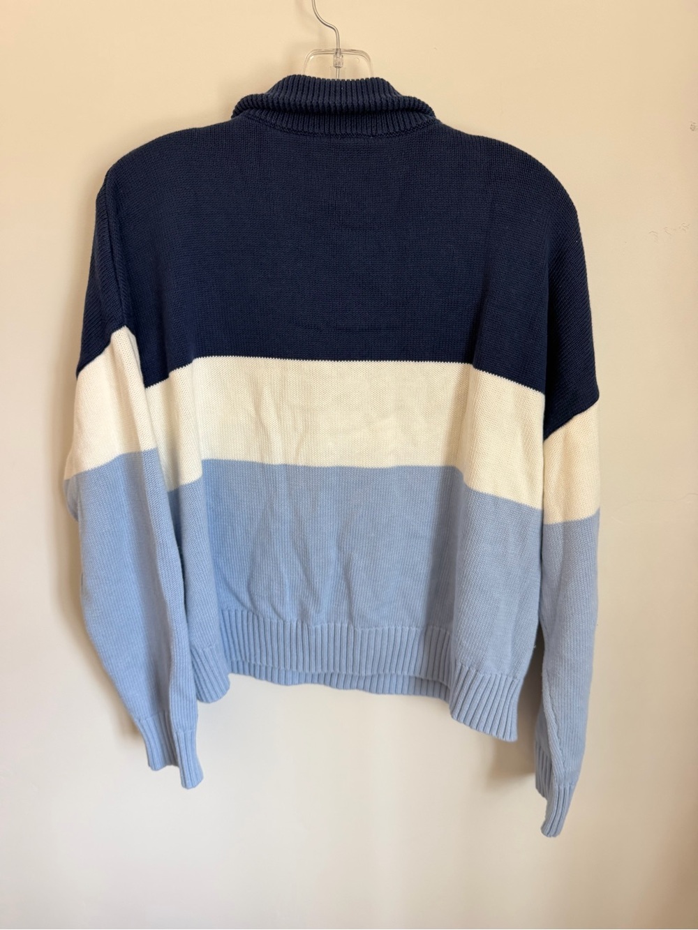 Ellsworth Ivey Broncos Colorblock Half-Zip Sweater - Navy & Light Blue - Picture 5 of 5